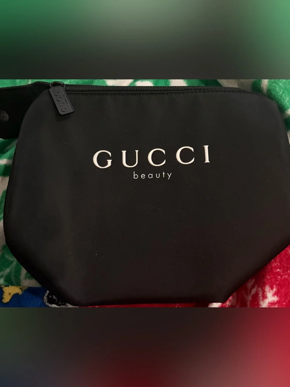 Gucci Black Logo Zip Pouch